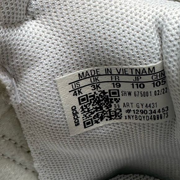 Baby ADIDAS High Top Sneakers size 4 - Picture 6 of 8